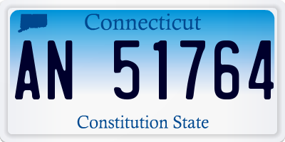 CT license plate AN51764