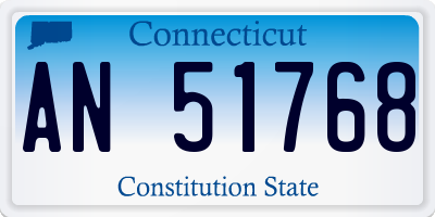CT license plate AN51768