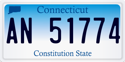 CT license plate AN51774