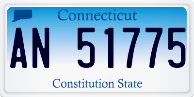 CT license plate AN51775