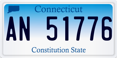 CT license plate AN51776