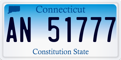 CT license plate AN51777