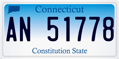 CT license plate AN51778