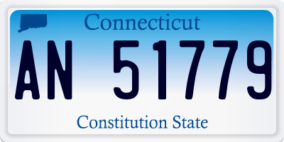 CT license plate AN51779
