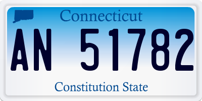 CT license plate AN51782