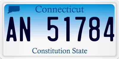 CT license plate AN51784