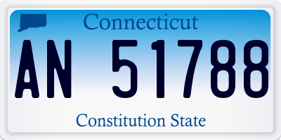 CT license plate AN51788