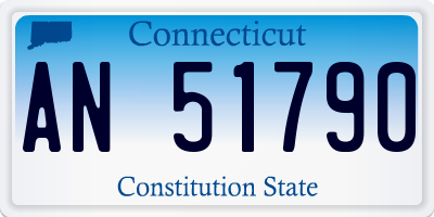 CT license plate AN51790