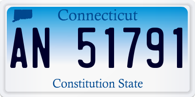 CT license plate AN51791