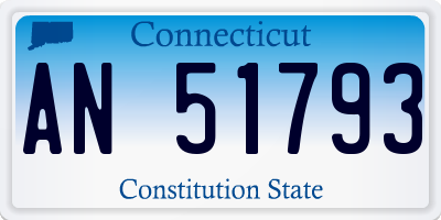 CT license plate AN51793