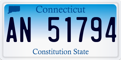 CT license plate AN51794