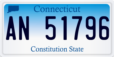 CT license plate AN51796