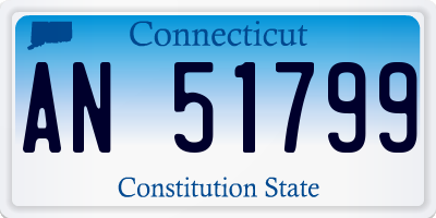 CT license plate AN51799