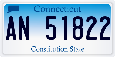 CT license plate AN51822