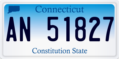 CT license plate AN51827