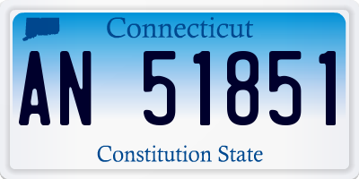 CT license plate AN51851