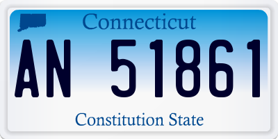 CT license plate AN51861