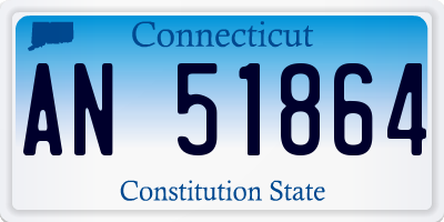 CT license plate AN51864