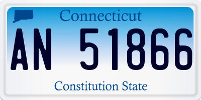 CT license plate AN51866
