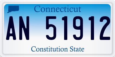 CT license plate AN51912