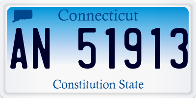 CT license plate AN51913