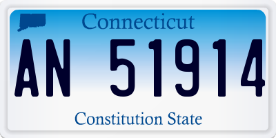 CT license plate AN51914