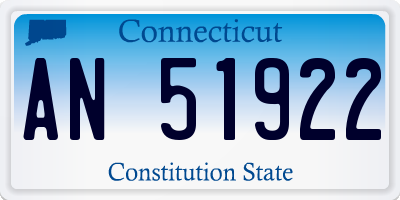 CT license plate AN51922