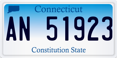 CT license plate AN51923