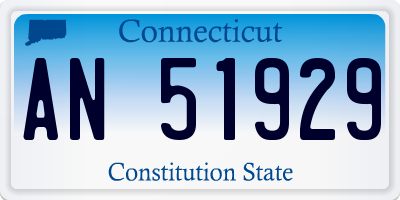 CT license plate AN51929
