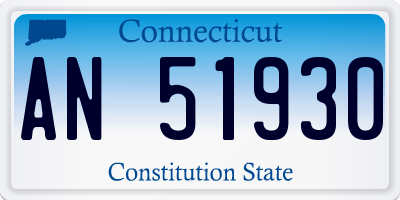CT license plate AN51930
