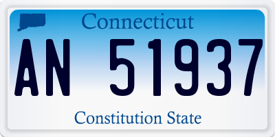 CT license plate AN51937