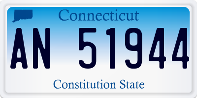 CT license plate AN51944