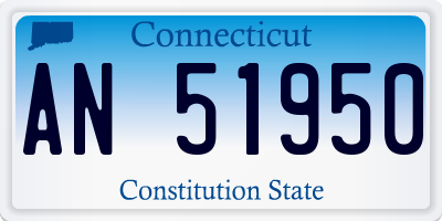 CT license plate AN51950