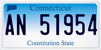 CT license plate AN51954