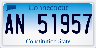 CT license plate AN51957