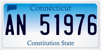 CT license plate AN51976