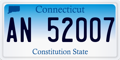 CT license plate AN52007