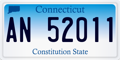 CT license plate AN52011