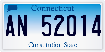 CT license plate AN52014