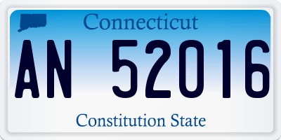 CT license plate AN52016
