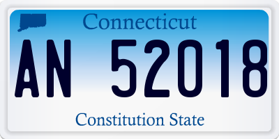 CT license plate AN52018