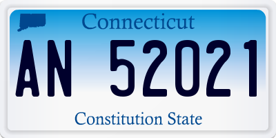 CT license plate AN52021