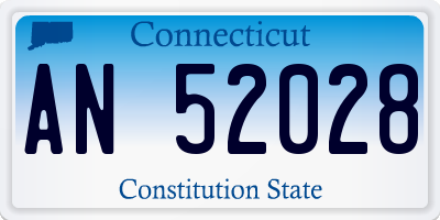 CT license plate AN52028