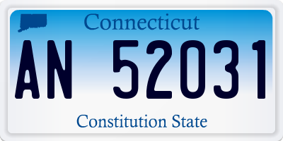 CT license plate AN52031