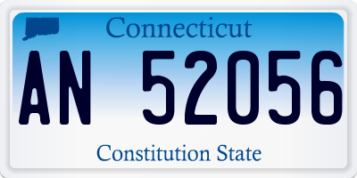 CT license plate AN52056