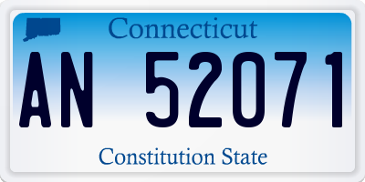 CT license plate AN52071