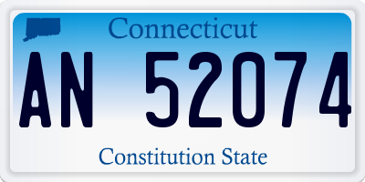 CT license plate AN52074