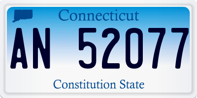 CT license plate AN52077