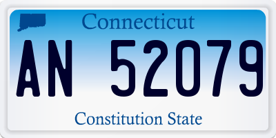 CT license plate AN52079