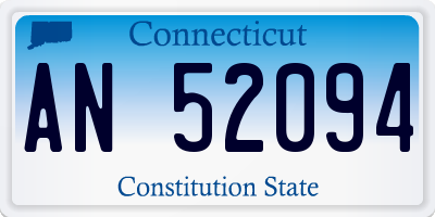 CT license plate AN52094